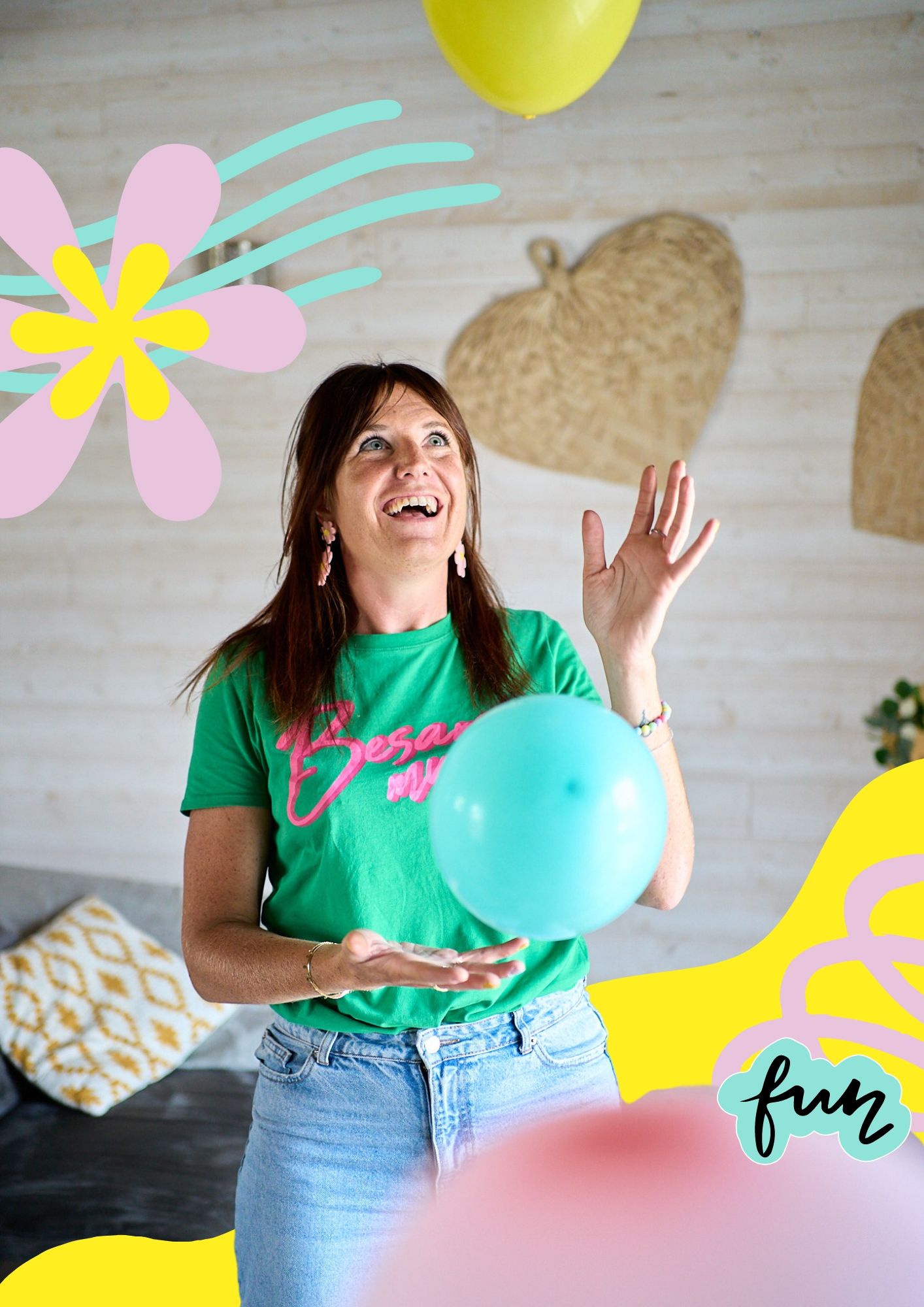 adeline avec des ballons